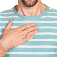 Ring Mediterraneo Man in Silver R02ASSNA24 - R02ASSNA24